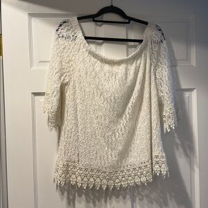 On or off the shoulder Lace Top